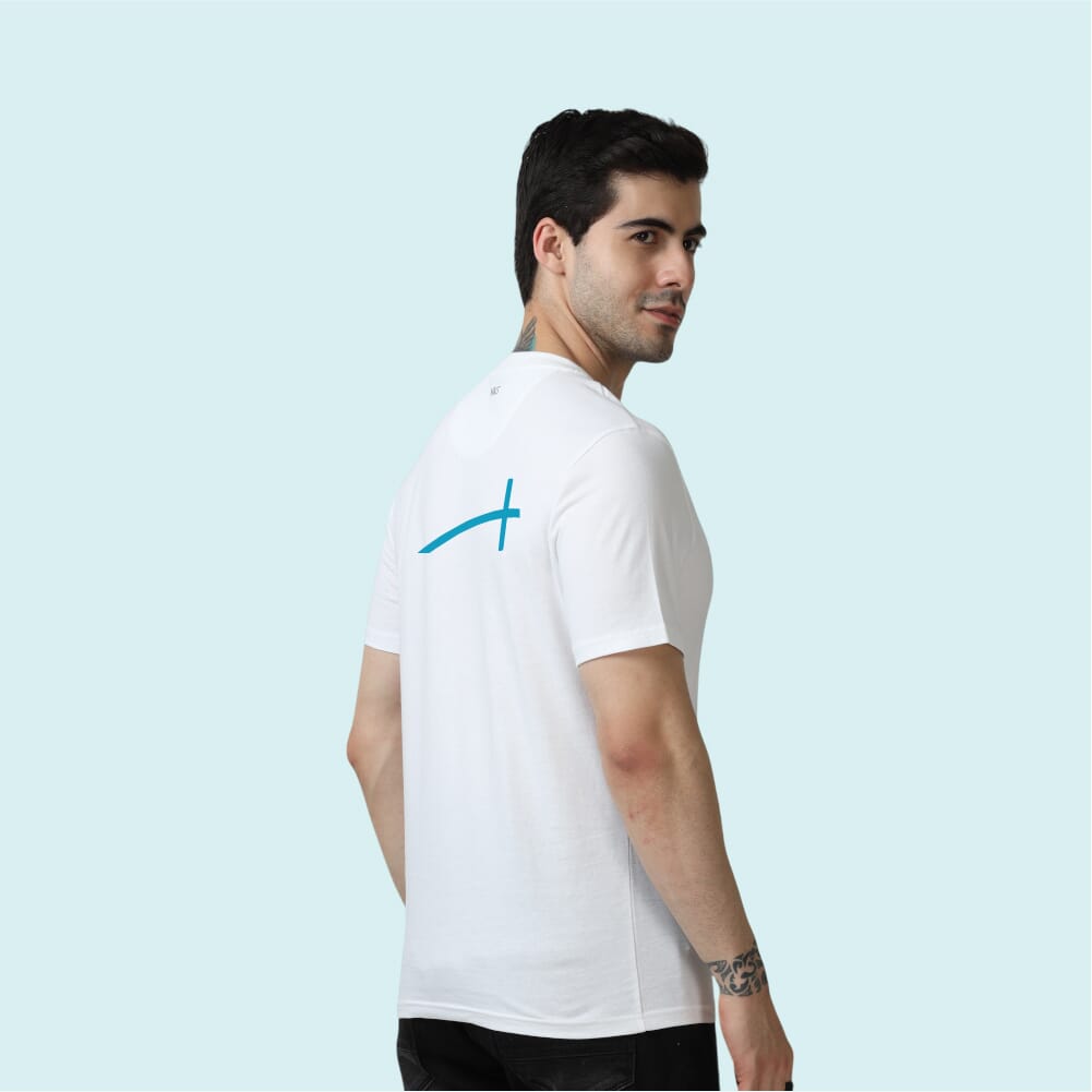 Marks & Spencer Round Neck T-shirt-White SH